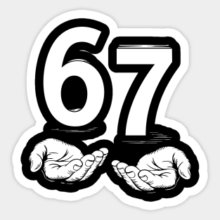 Funny Six Seven 6 7 Slang Sticker